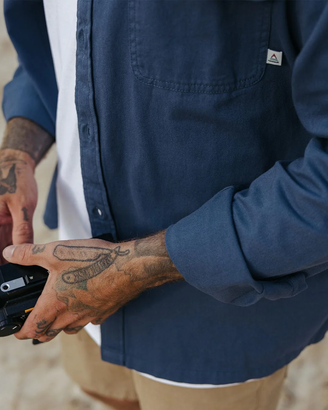 Vision Bio-Baumwollhemd - Dunkler Denim – Bild 4