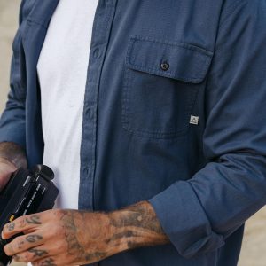 Vision Bio-Baumwollhemd - Dunkler Denim