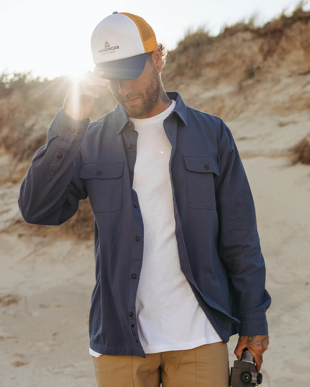 Vision Bio-Baumwollhemd - Dunkler Denim – Bild 3