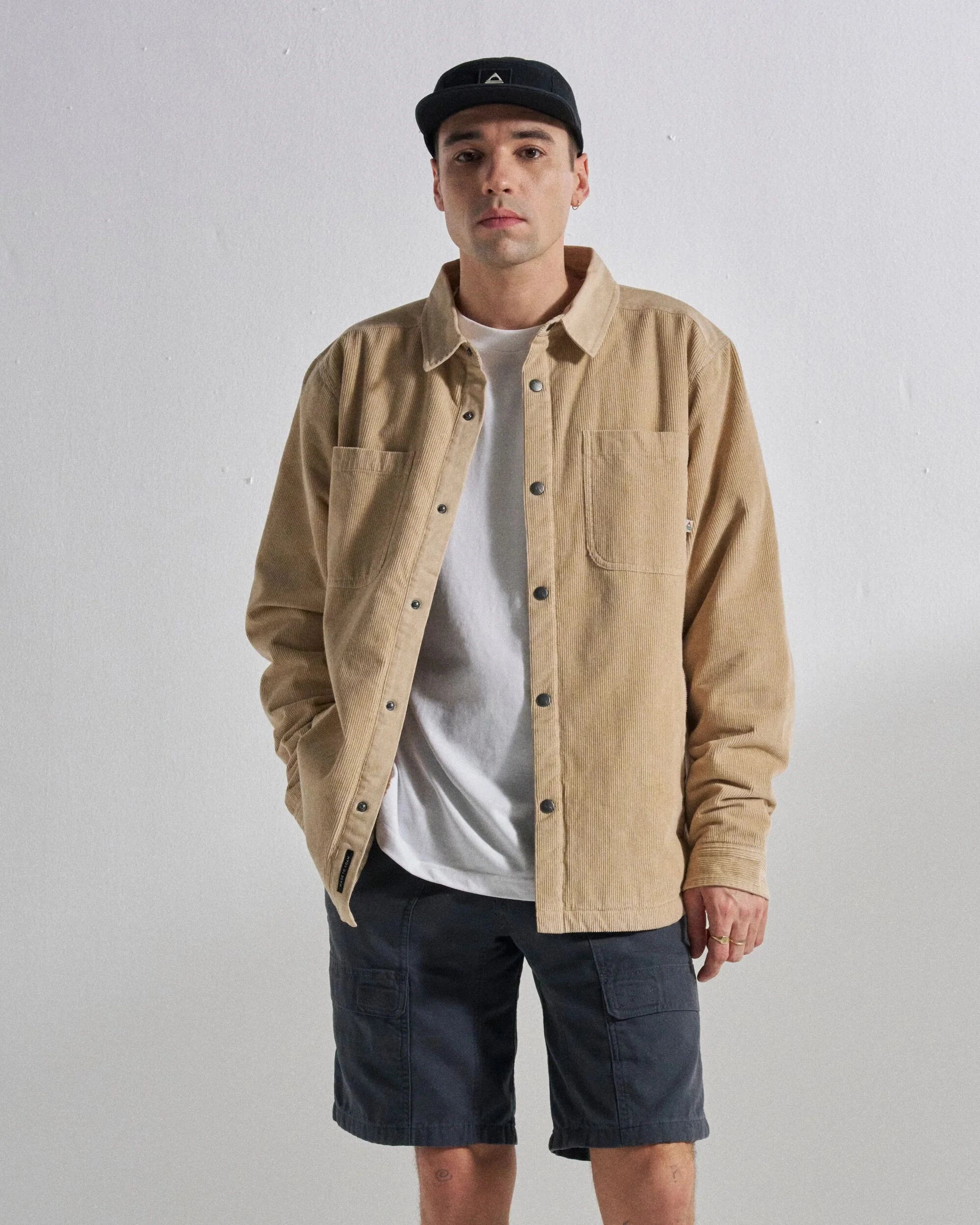 Kodiak 3.0 Sherpa-gefüttertes Cord Überhemd - Stein – Bild 2