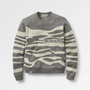 Panorama Leichter Strickpullover – Fernblick Stahlgrau