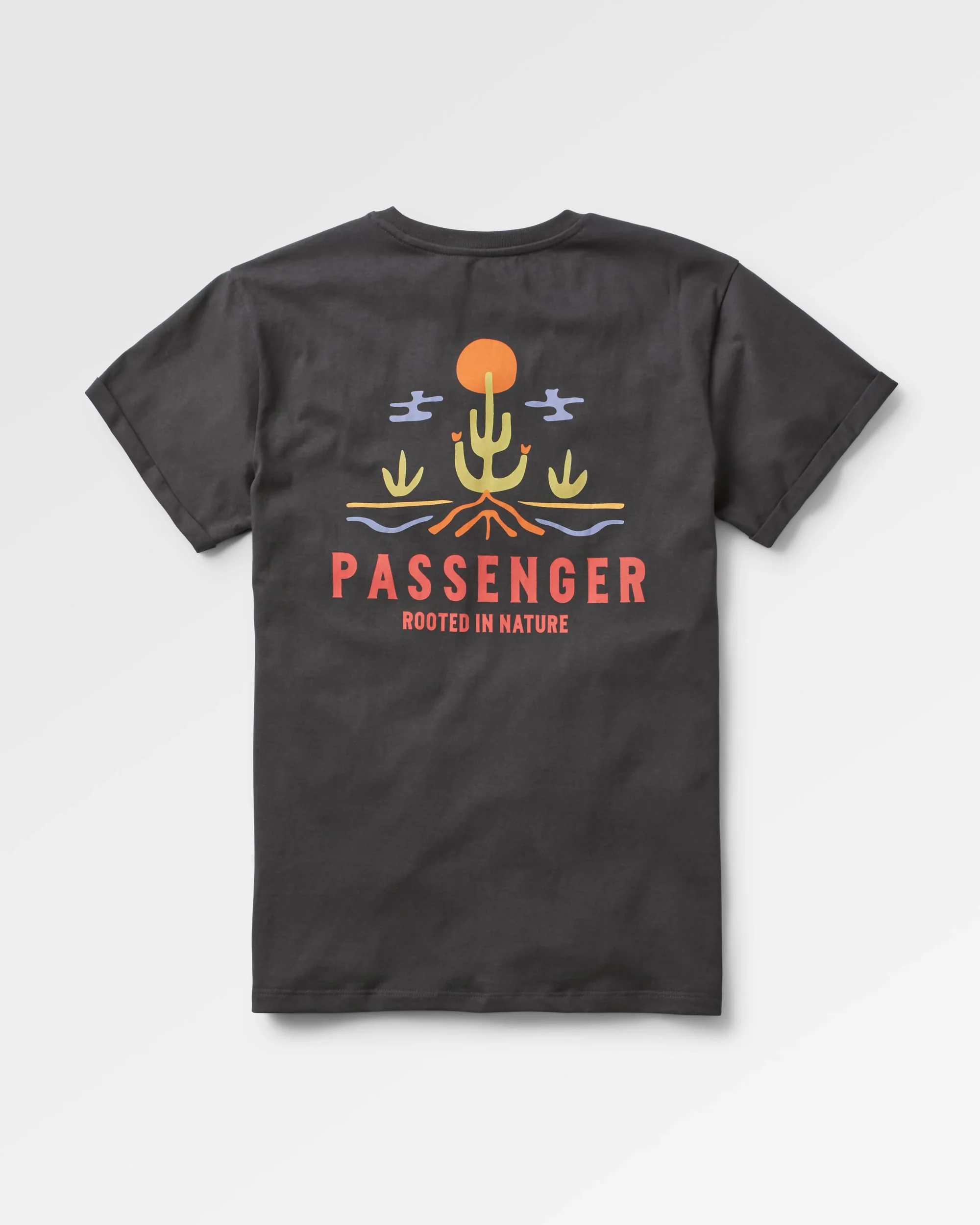 Planted Baumwoll-T-Shirt - Schwarz