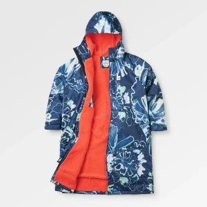 Waves Surf-Poncho mit Sherpa-Futter - Frost Rich Navy