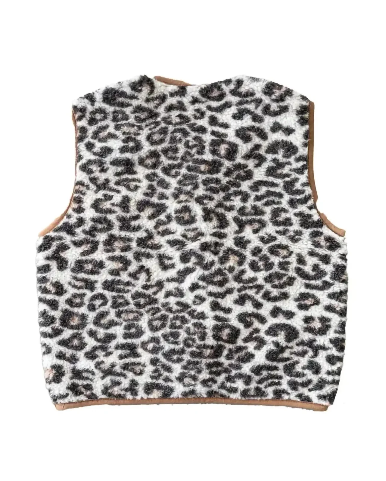 TYB Weste aus Wolle • Leo White (Brauner Saum) – Bild 5