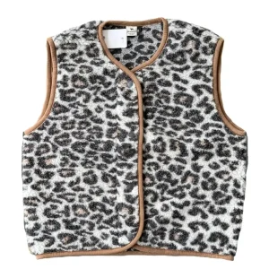 TYB Weste aus Wolle • Leo White (Brauner Saum)