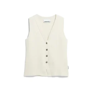 Strickweste mit Knöpfen • oatmilk