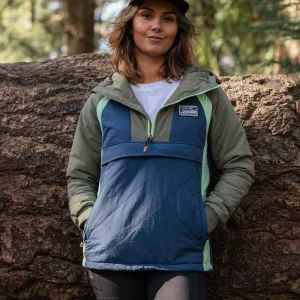 Ocean Isolierte Anorak - Dunkles Denim/ Staubiges Oliv