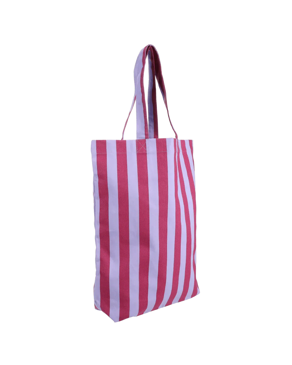 Tragetasche aus Baumwolle • Lila/Dunkelrot gestreift – Bild 2
