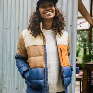 Inspire Isolierte Kapuzen Jacke - Dark Denim/Toffee