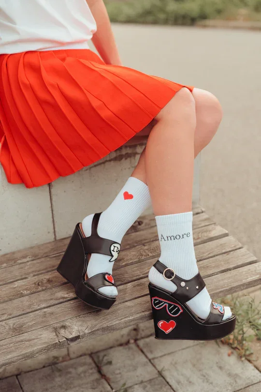 My Day My Dream – Amore 2.0 Socken - Statement Socken mit Herz – Bild 5