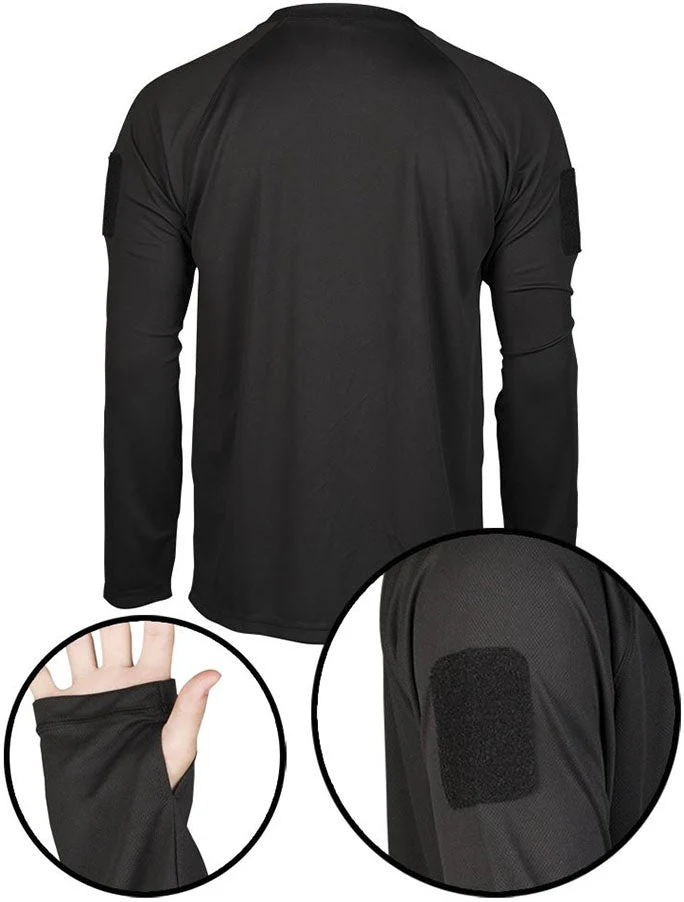 Mil-Tec - Tactical Quick Dry Langarm-T-Shirt // Dunkler Sand / Coyote – Bild 3