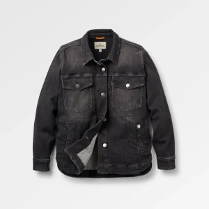 Stella Denim Langarmshirt – Gewaschener schwarzer Denim