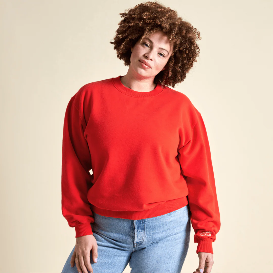 KINDNESS Sweater aus Bio-Baumwolle • Rot