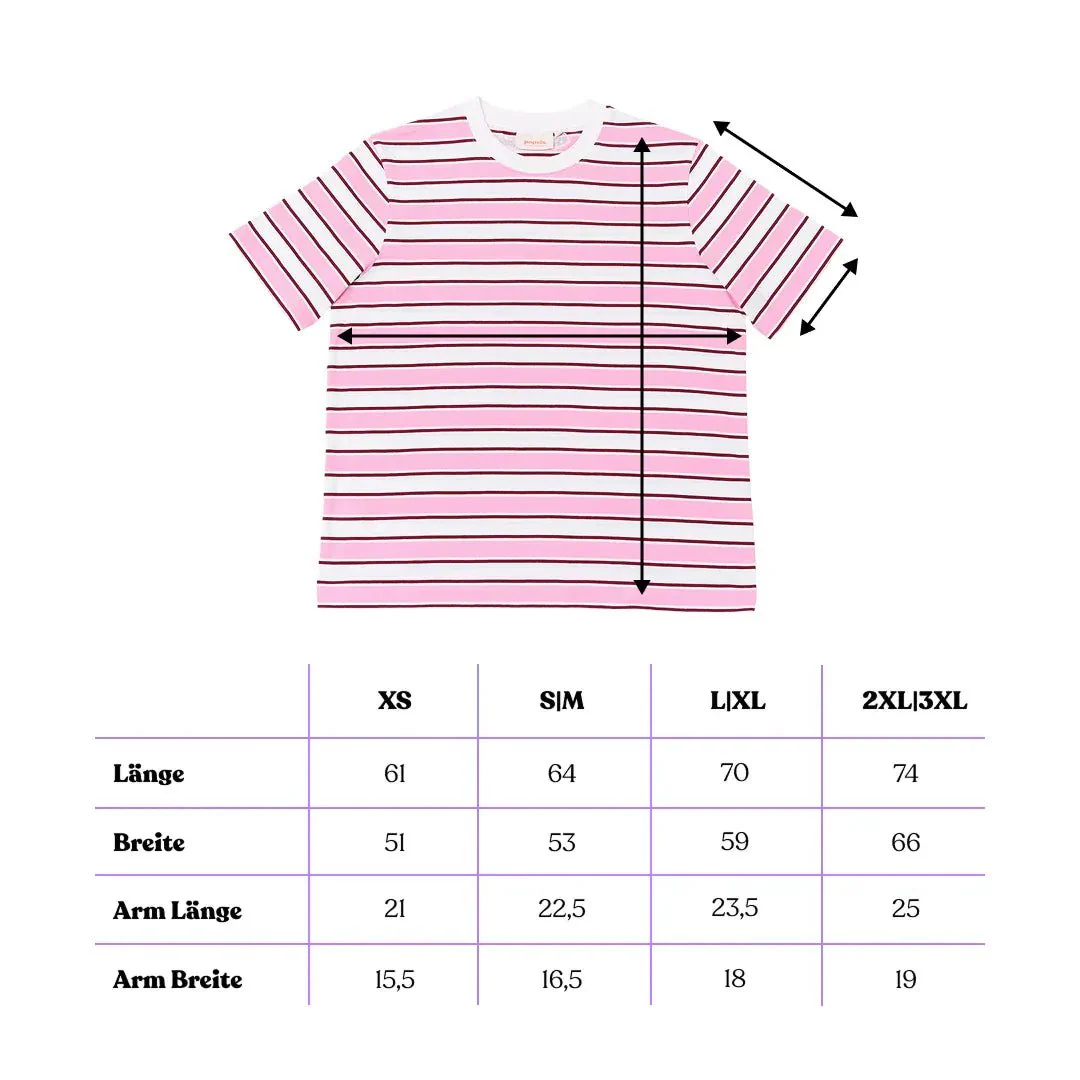 T-Shirt Gestreift aus Bio-Baumwolle • Weiß/Pink – Bild 9