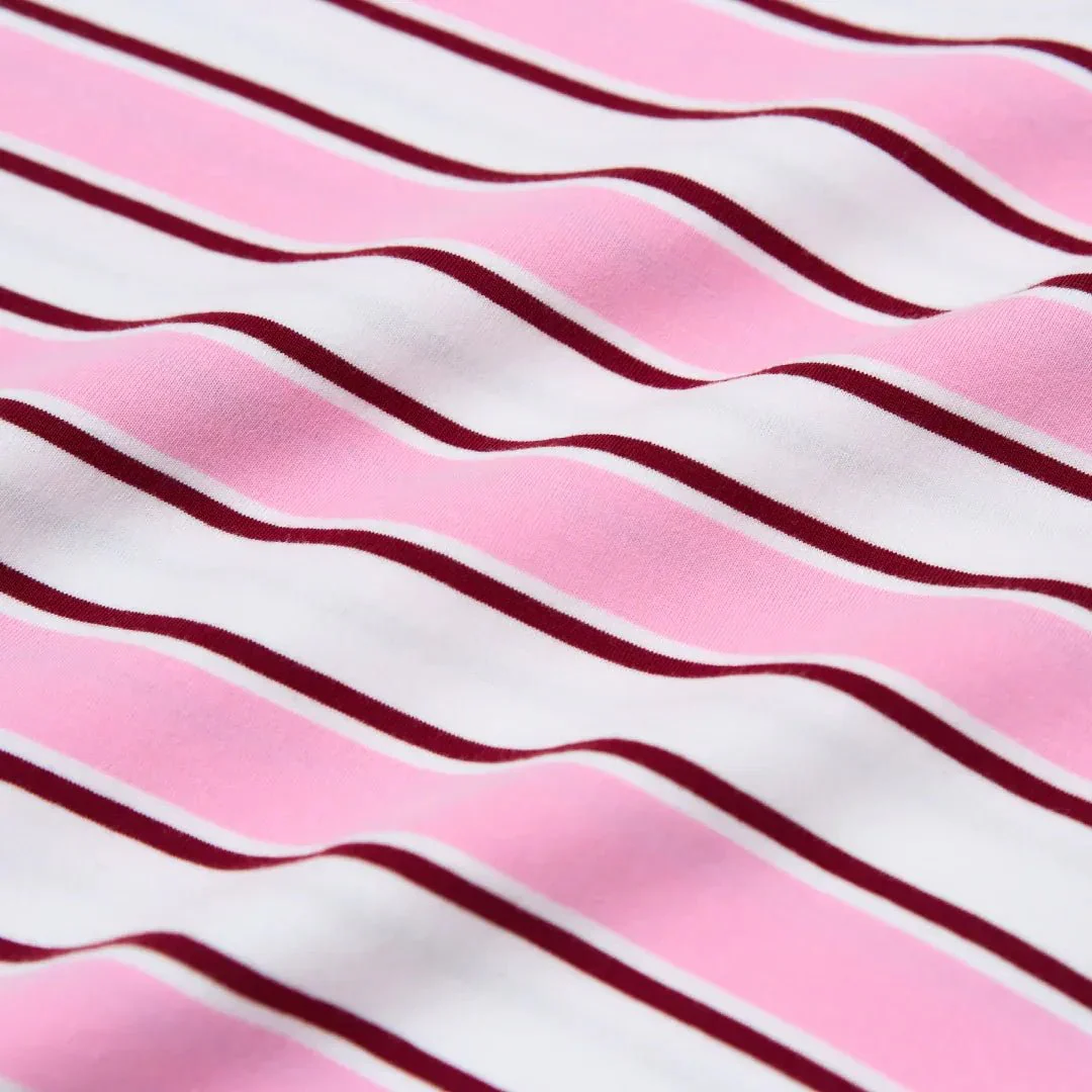 T-Shirt Gestreift aus Bio-Baumwolle • Weiß/Pink – Bild 8
