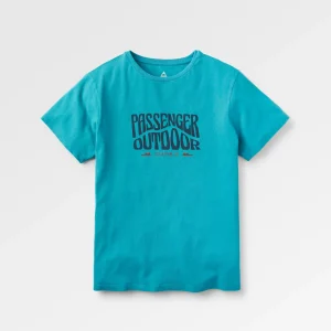 Yuca Baumwoll-T-Shirt - Blauer Pool