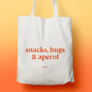 SNACKS, HUGS & APEROL Jutebeutel